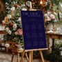 Custom Wedding Seating plan sign in navy blue colour | winter wedding take a seat sign | personalised wedding signage