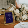 navy table numbers - winter collection custom table numbers - wedding table numbers