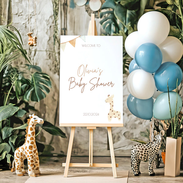 Neutrals Baby Shower Welcome Sign