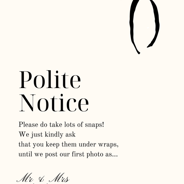 Old Money Polite Notice Sign