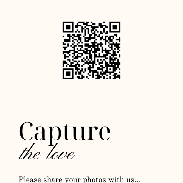 Old Money Photo Sharing QR Code Sign