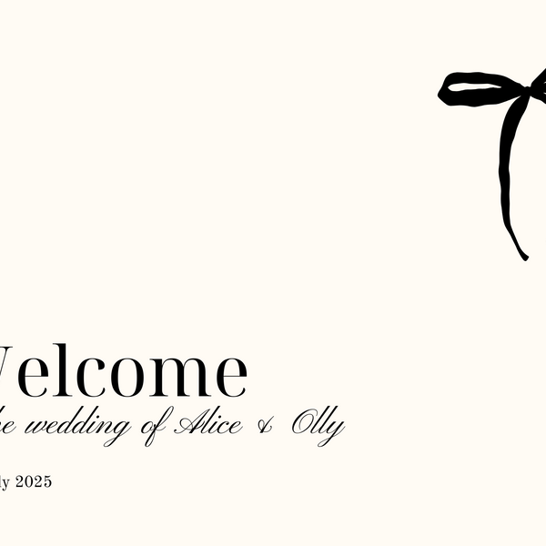 Old Money Wedding Welcome Sign