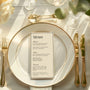 Old Money Wedding Menu