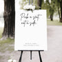 sophisticated pick a seat not a side wedding sign - personalised wedding boards uk