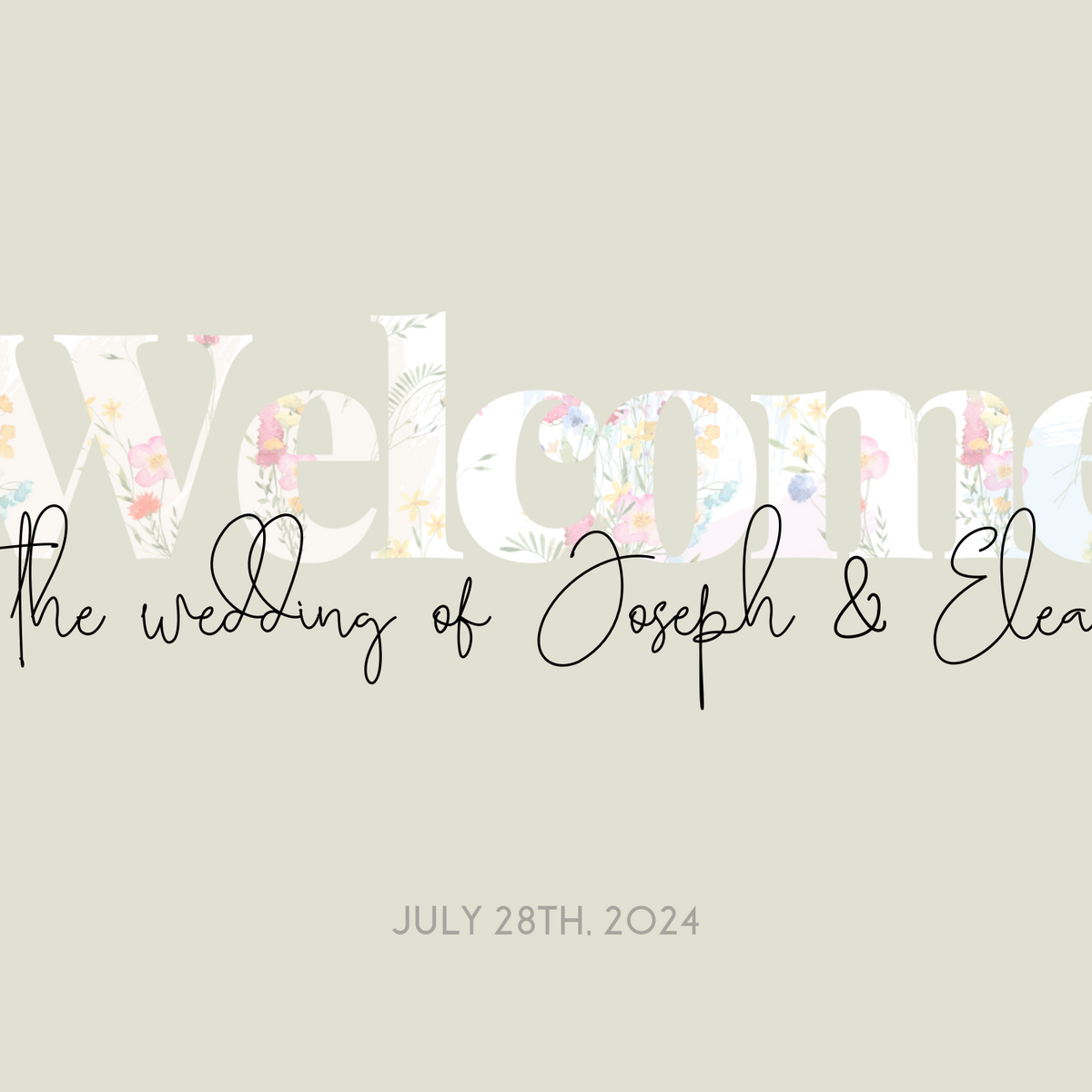 Pastels Welcome Sign Landscape