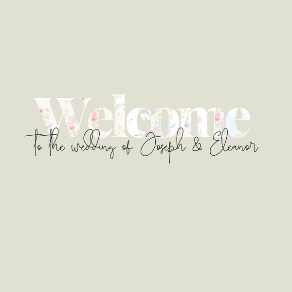Pastels Welcome Sign Portrait