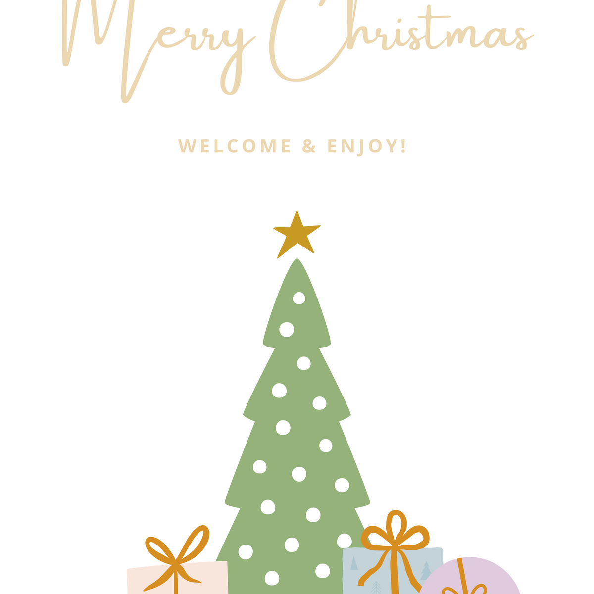 Christmas Welcome Sign