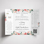 Pink & Peach Floral Gatefold Wedding Invitations