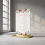 peach Floral Wedding Hashtag Sign for Reception Display - Personalised wedding hashtag social media sign