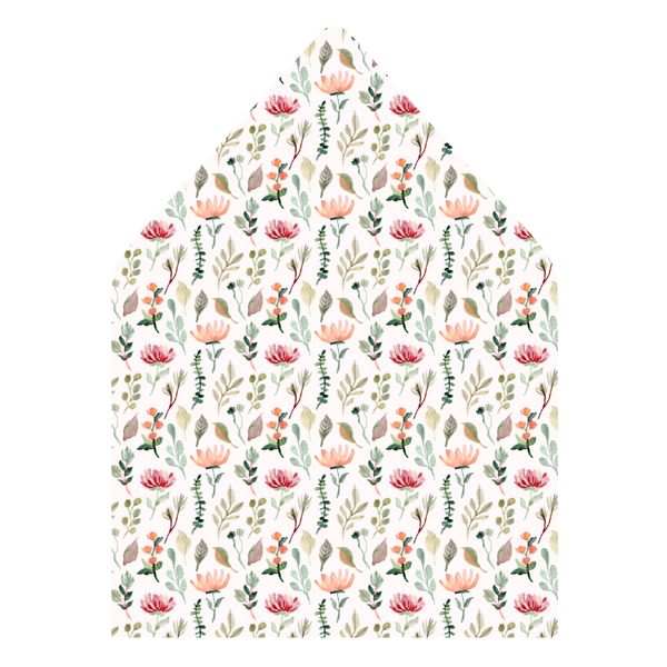 A flat lay of elegant wedding invitation envelopes, partially open to reveal beautifully designed envelope liners in various styles, including floral, modern, and classic patterns. The envelope inserts add a touch of luxury and sophistication to the stationery set.