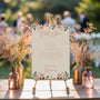 peach floral polite notice wedding sign - Polite notice card for wedding display - luxury wedding signage