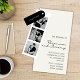 photo strip wedding invites - affordable wedding invitations personalised