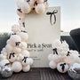 Pick a seat not a side wedding ceremony sign old money aesthetic - wedding welcome sign in timeless design with black bow detail.