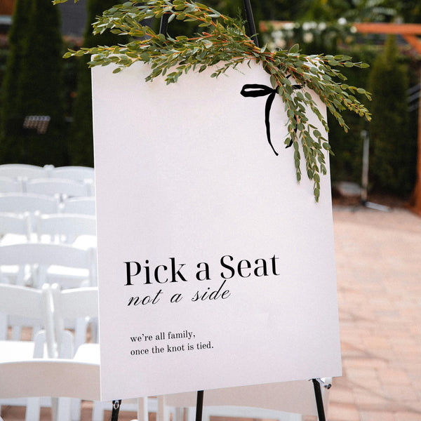 Old Money Pick A Seat, Not A Side Sign