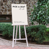 modern wedding pick a seat not a side sign - affordable personalised wedding signs