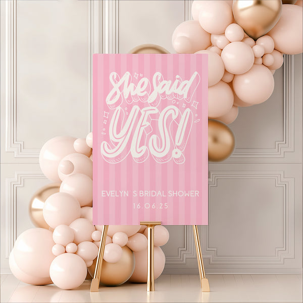 sophisticated bridal shower sign - personalised bridal shower signs UK