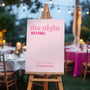 Pink "The Night Before" Wedding Sign