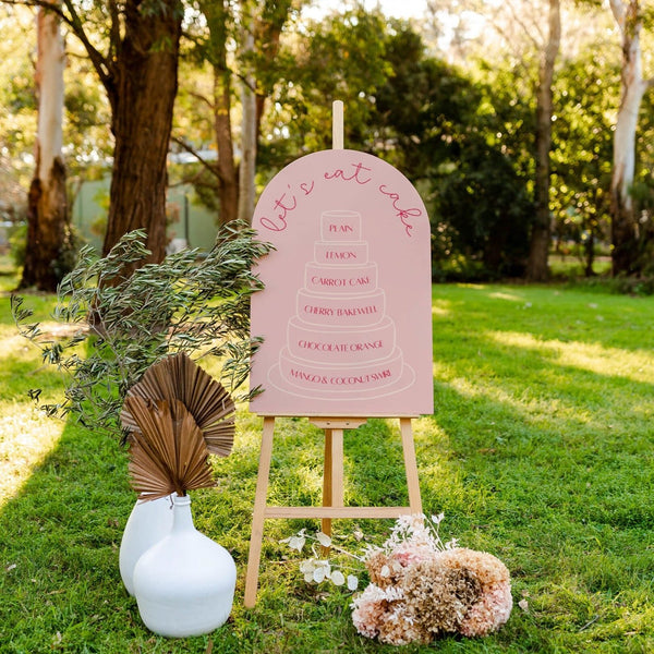 Five Tier Cake Menu - Pink