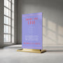 playful purple Wedding Hashtag Sign for Reception Display - Personalised wedding hashtag social media sign