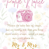 garden party polite notice wedding sign - personalised wedding polite notice