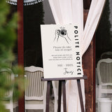 modern polite notice wedding sign - affordable personalised wedding signs