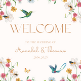 fairytale style wedding welcome sign - affordable personalised wedding signs