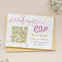 garden party wedding RSVP with QR - personalised wedding RSVPs invitations