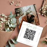 square QR code wedding RSVPs - personalised QR code wedding invitations