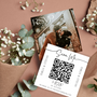 square QR code wedding RSVPs - personalised QR code wedding invitations