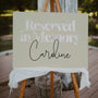 Pastels Reserved In Memory Chair Sign