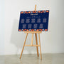 retro navy wedding seating plan personalised - custom wedding seating chart