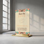 cream retro Wedding Hashtag Sign for Reception Display - Personalised wedding hashtag social media sign