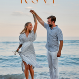 Personalised Sienna QR code RSVP card A6 wedding stationery with terracotta botanical design and custom photo front