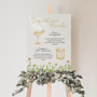 Daisy Floral signature drinks sign for wedding - personalised signature cocktails wedding sign