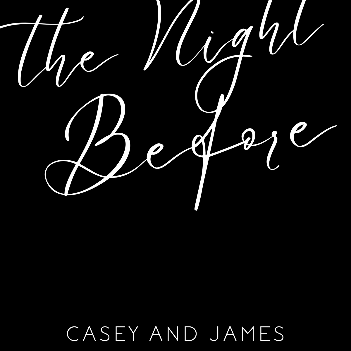 Simple Black "The Night Before" Wedding Sign