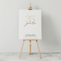 Customizable Anniversary Welcome Board – A personalized anniversary sign with editable text, showcasing a modern and stylish layout.
