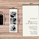 photo strip wedding invites - affordable wedding invitations personalised