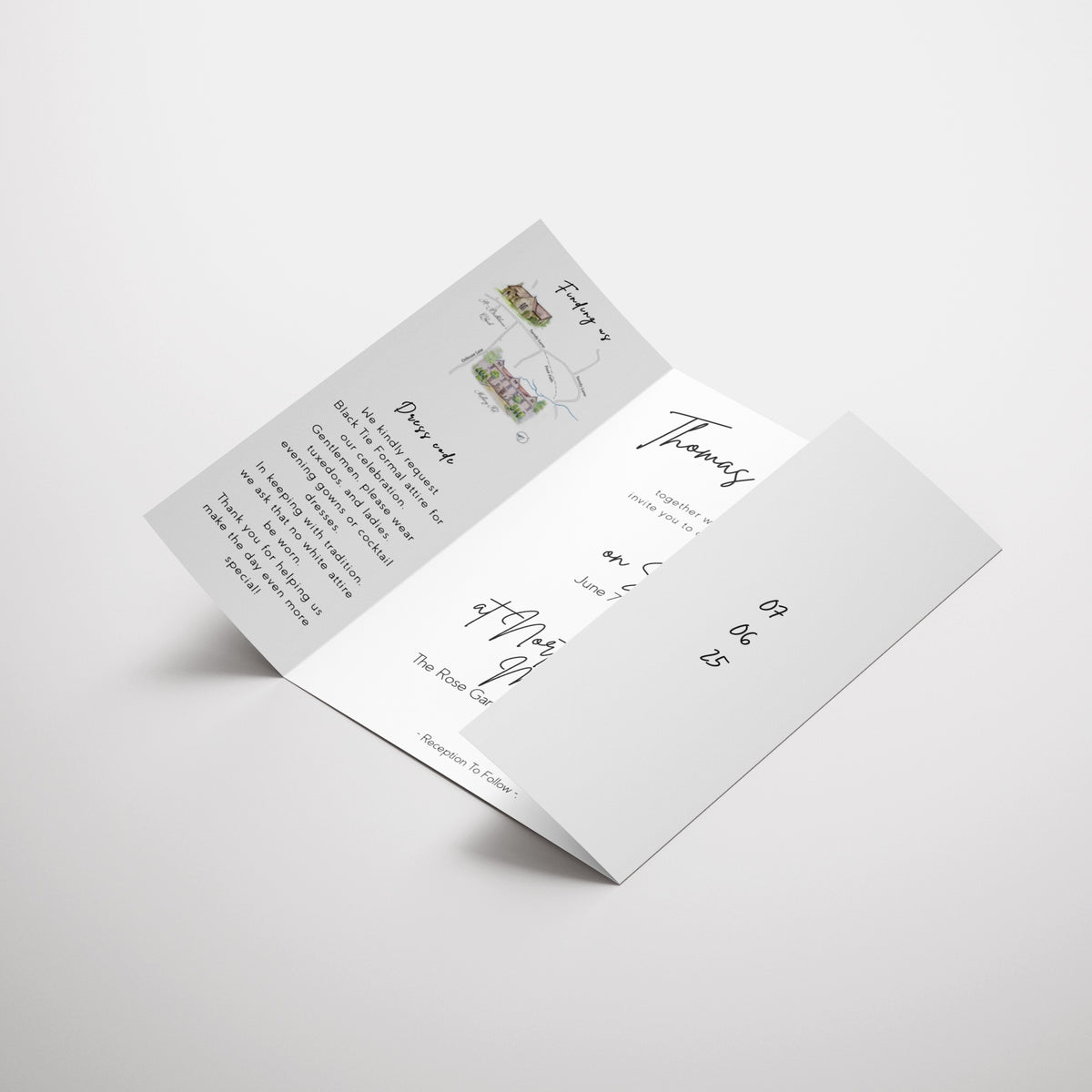 Sophisticated Gatefold Wedding Invitations