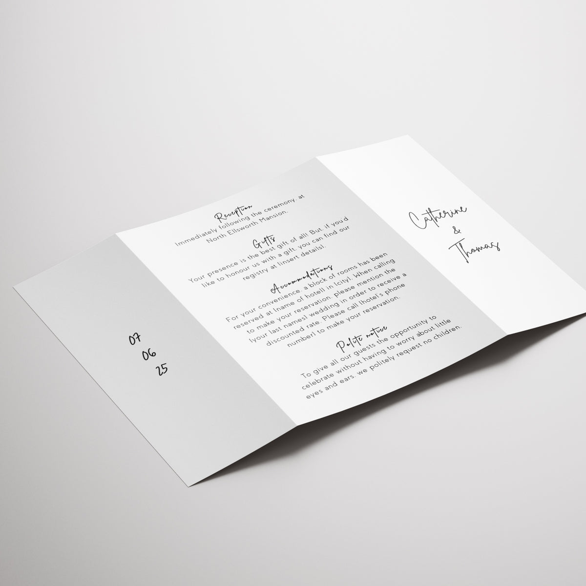 Sophisticated Gatefold Wedding Invitations