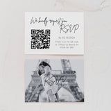 sophisticated wedding RSVP with QR - personalised wedding RSVPs invitations