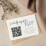 sophisticated wedding RSVP with QR - personalised wedding RSVPs invitations