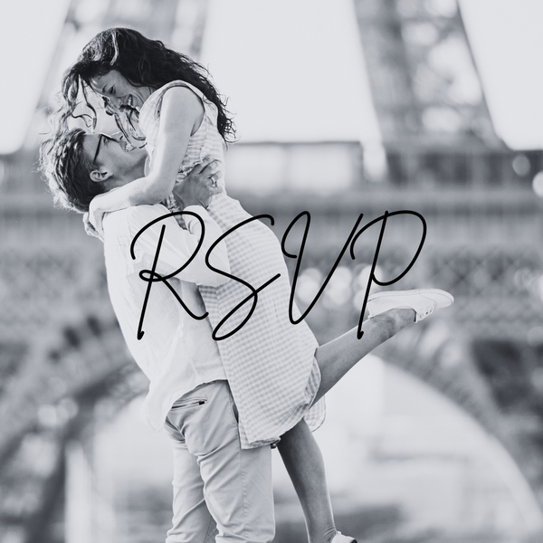 sophisticated wedding RSVP with QR - personalised wedding RSVPs invitations