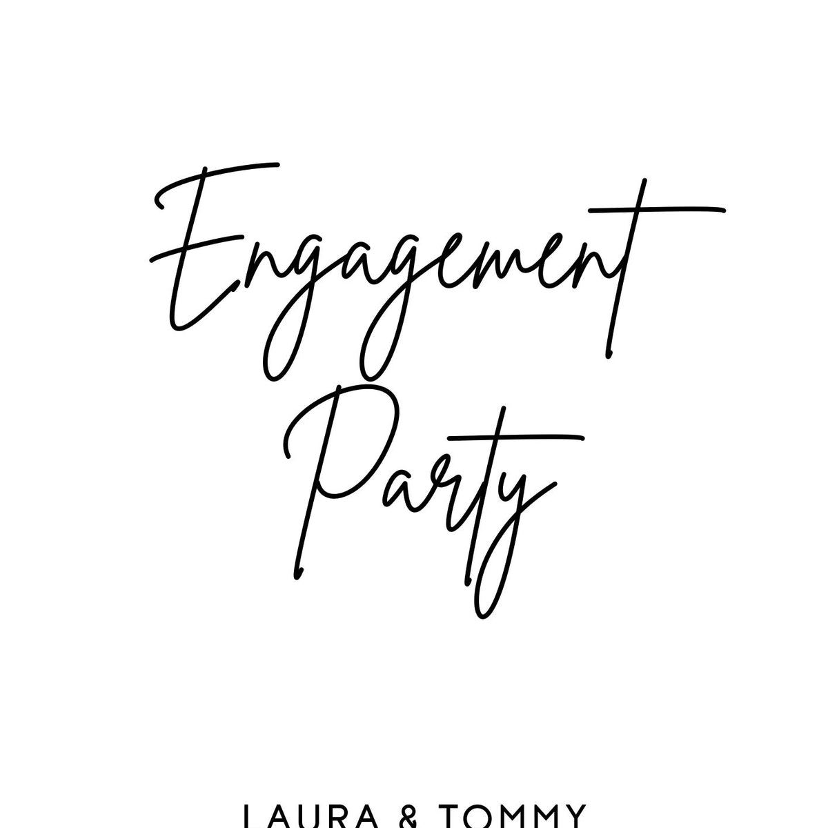 sophisticated engagement party welcome board | sophisticated engagement party sign