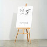 sophisticated wedding ceremony pick a seat not a side sign - personalised wedding pick a seat sign for a wedding ceremony. A minimalist, elegant design with classic and timeless black typography