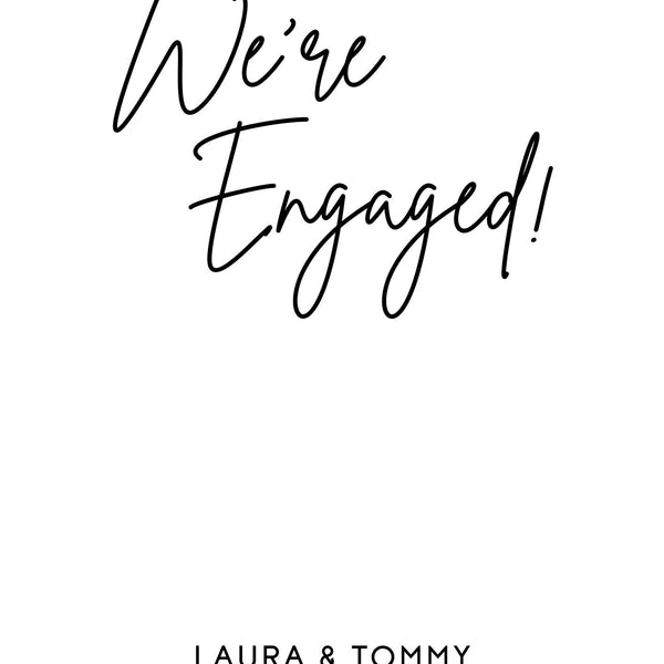 Sophisticated "We're Engaged!" Engagement Party Sign