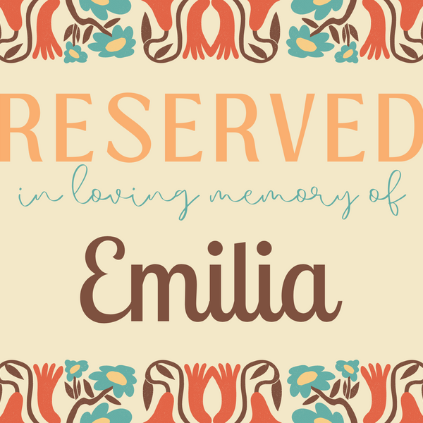 cream retro reserved in memory chair sign - affordable wedding ceremony signs