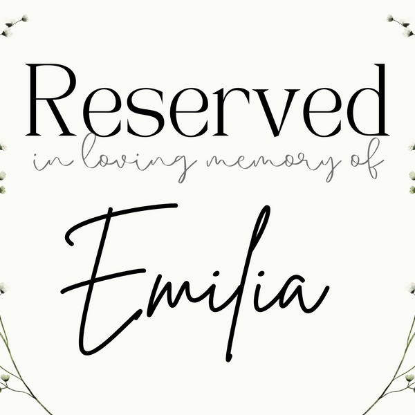 Baby's Breath Floral Reserved In Memory Sign