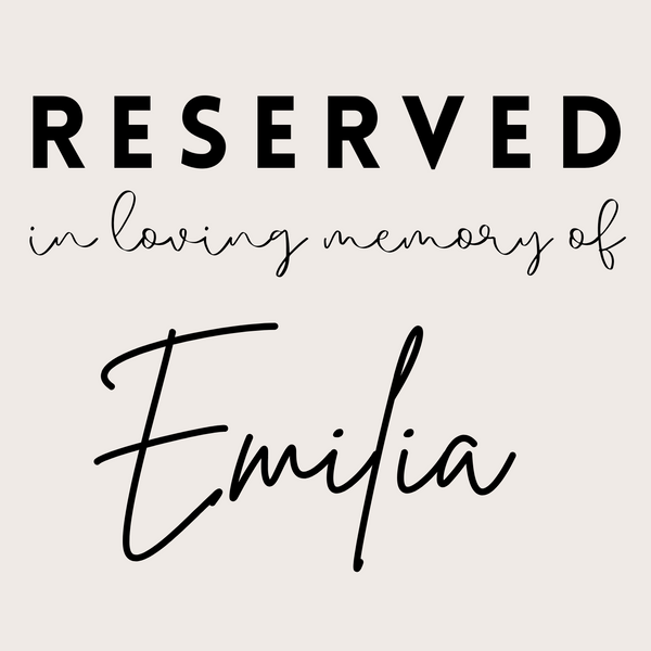 Modern Reserved In Memory Sign