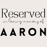 modern reserved in memory chair sign - affordable wedding signs