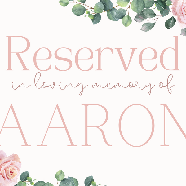 pink roses floral reserved in memory wedding chair sign - affordable wedding signs